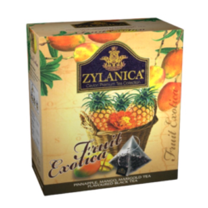 ЧАЙ ZYLANICA пирамидки Fruit Exotica 20 пак.*2 гр. черный с ананасом,манго,лепестками календулы (12)
