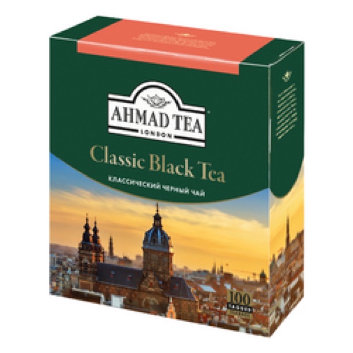 ЧАЙ AHMAD TEA Пакетированный 100 пак. Классический (8) ГОСТ 32573-2013 б/к (1665)