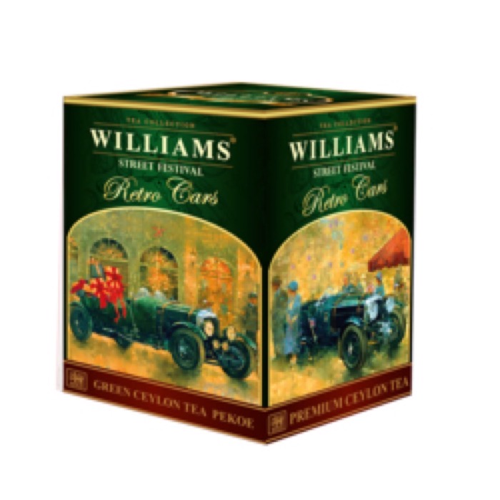ЧАЙ WILLIAMS серия авто Уличный фестиваль (Street Festival) 200 гр зеленый элитный Pekoe, картон  (2