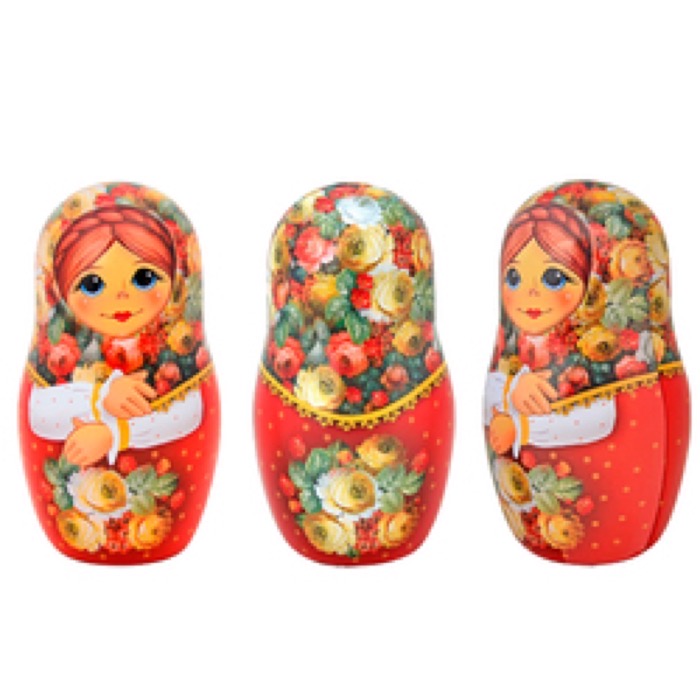 ЧАЙ Get&Joy МАТРЕШКА- С цветами, красная 50 гр. ОРА цейлон., ж/б (24) (6698/32347)