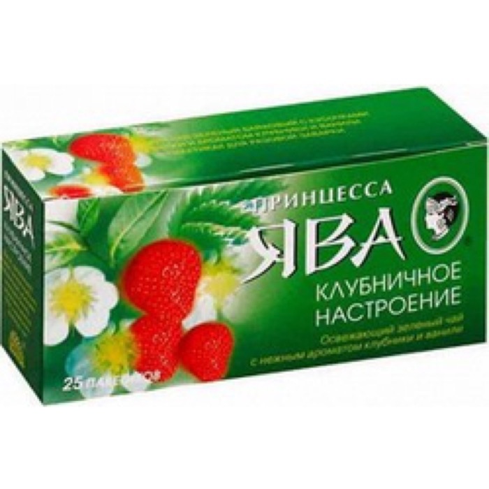 ЧАЙ МО Орими принцесса Ява  25 пак. х 1,5 гр. зеленый Клубничное настроение  ( 0441) (18)