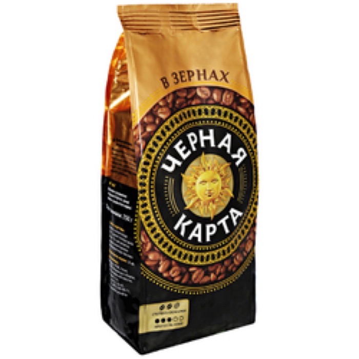 Кофе ШТРАУС Черная карта 250 гр. зерно пакет (12) 77 кор./палл.