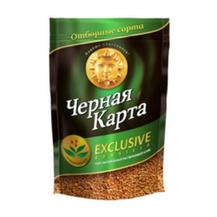 Кофе ШТРАУС Черная карта Exclusive Brasillia 75 гр. пакет (12) 144 кор./пал.