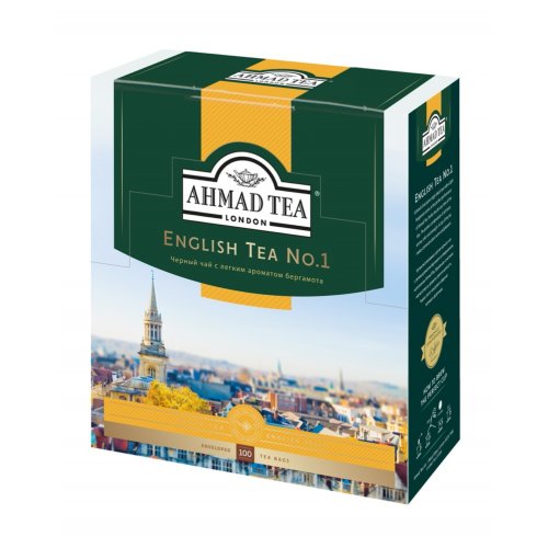 ЧАЙ AHMAD TEA Пакетированный 100 пак. №1. бергамот(8) ф/п 50 кор/пал. (598-08)