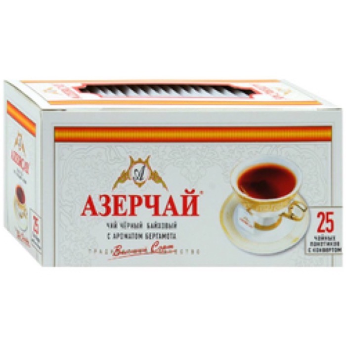 ЧАЙ Azercay tea (Бергамот) Черный  25 пак. х 2гр. сашет (24)/77  АКЦИЯ! (139221)