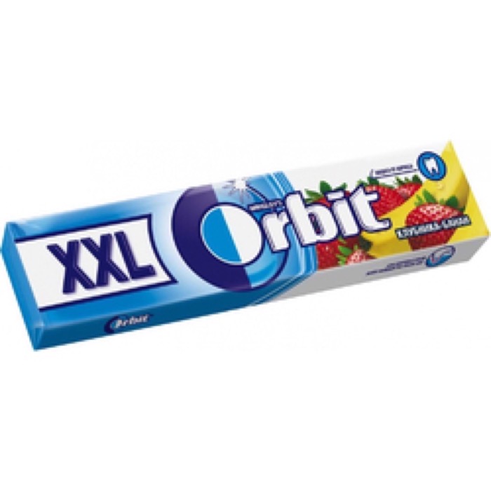 КОНДИТЕРКА Жевательная резинка ОРБИТ  XXL Клубника-банан 20,4 гр. (20 шт)(20 бл.)