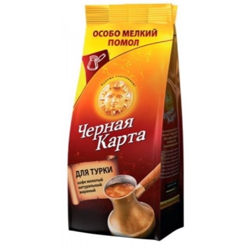 Кофе ШТРАУС Черная карта 100 гр. для турки молотый пакет (24)