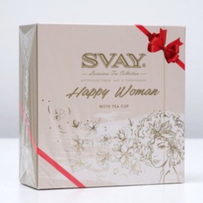 ЧАЙ Svay Happy Woman 24*2,5 гр.,черн.,зелен., пирамидки (9) ЖЦ