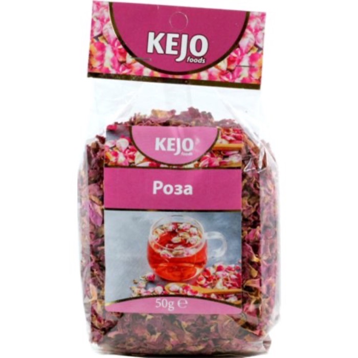 ЧАЙ  KEJOfoods РОЗА лепестки 50 гр .м/у (12)