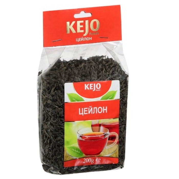 ЧАЙ KEJOfoods Черный  200 гр. кр/лист    м/у (24) Цейлон