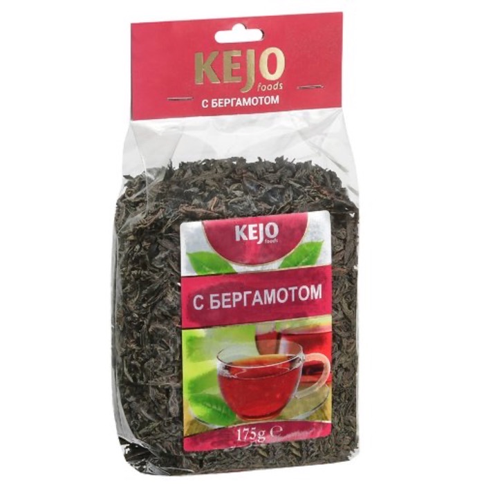 ЧАЙ KEJOfoods Черный Бергамот  175 гр. м/у (24)