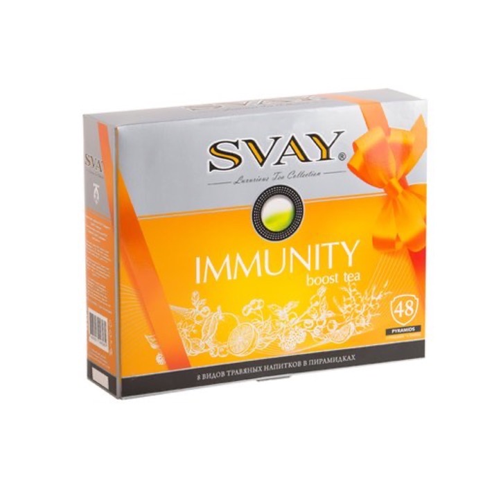 ЧАЙ Svay IMMUNITY boost tea 48*2,5 гр., зеленый, травяной, пирамидки (6)