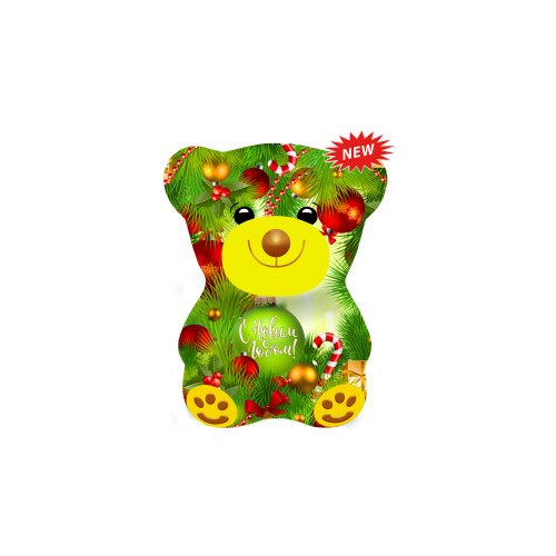 НГ Черный дракон Мишка ЗЕЛЕНЫЙ 50 гр. инд., ж/б (24) (TED030)