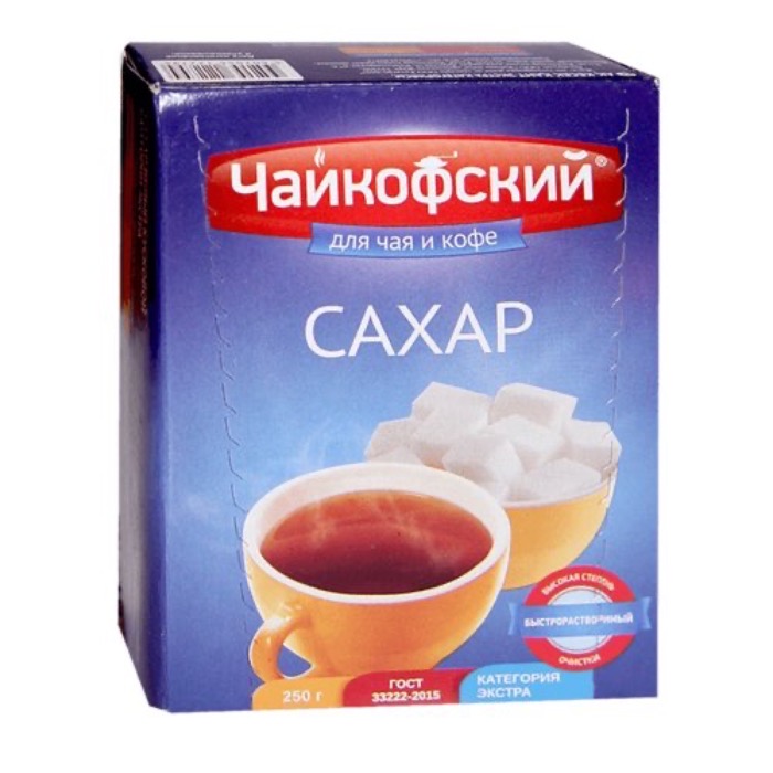 Сахар кусковой Чайкофский Экстра  250 гр (40)/в пал.80 *