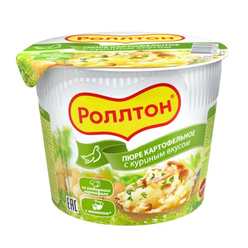 Роллтон Пюре картоф. со вкусом курицы 40 гр. стакан (24) (в пал.99) **