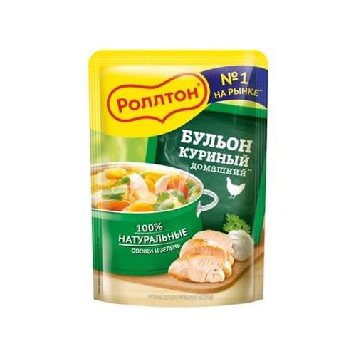 Роллтон Бульон куриный 90 гр., дойпак (24) (в пал.150) *