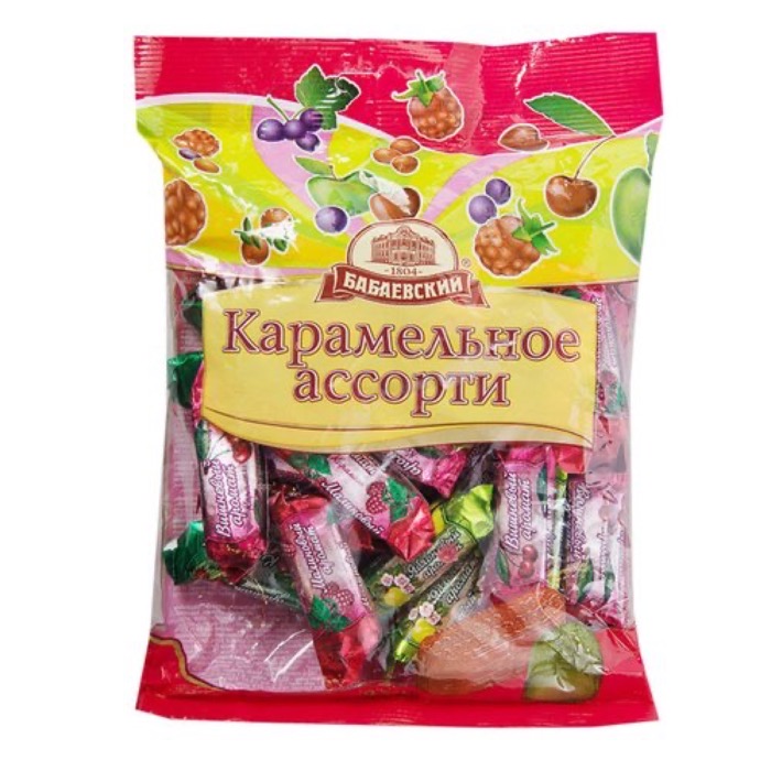 КОНДИТЕРКА ОБК  фасованные конфеты (гр)  карамельное ассорти Малютка ,Бабаевский 250 гр. (10)