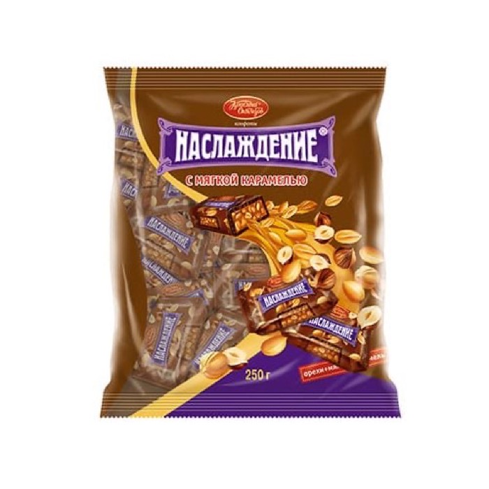КОНДИТЕРКА ОБК  фасованные конфеты (гр) Наслаждение с мягк.карамелью ,Бабаевский 250 гр. (8)