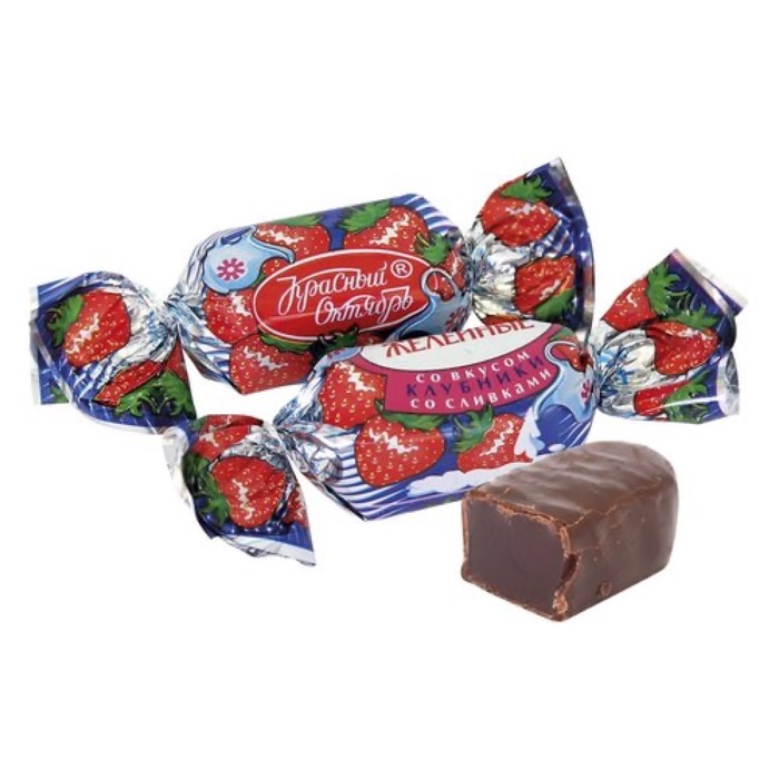 КОНДИТЕРКА ОБК  весовые конфеты (кг) Желейные Клубника со сливками , КО (3 кг)