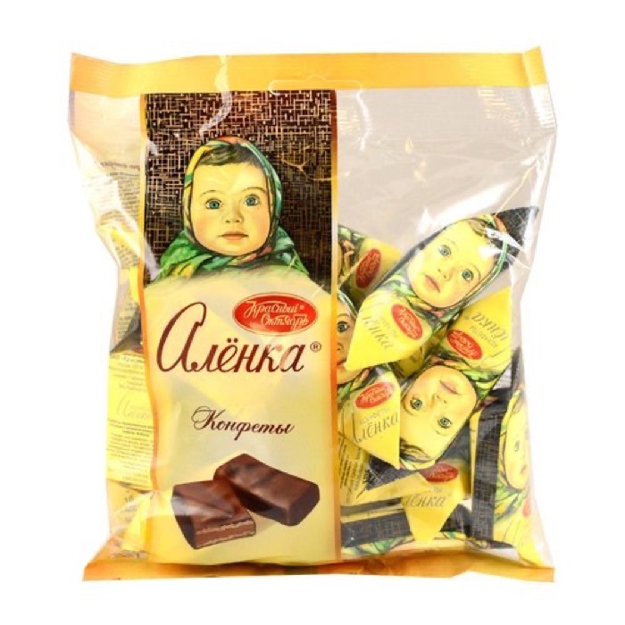 КОНДИТЕРКА ОБК  фасованные конфеты (гр) Аленка с вафлей,КО 250 гр. (10)