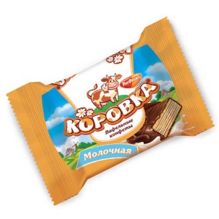 КОНДИТЕРКА ОБК  весовые конфеты (кг) Коровка молочная (вафельная), РФ (2 кг)/63