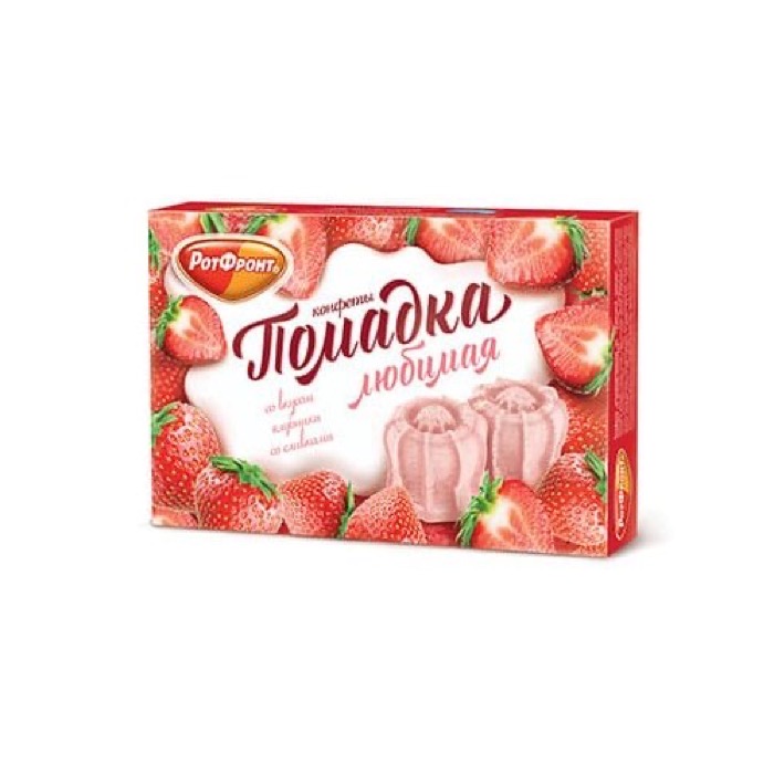 КОНДИТЕРКА ОБК  фасованные конфеты (гр) Любимая помадка со вкусом клубники со сливками , 250 гр. (6)