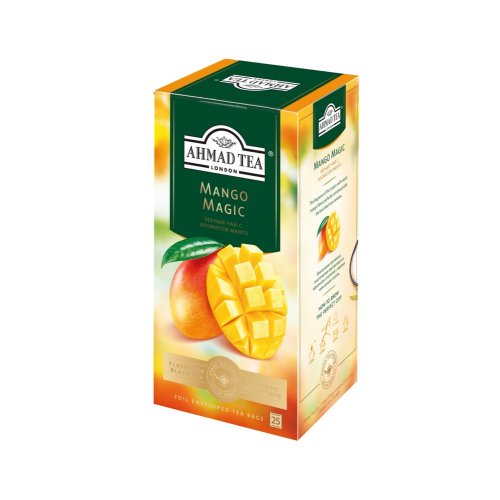 ЧАЙ AHMAD TEA  Магия Манго 25 пак.*1,5 гр.черный (12) ф/п  (2259)