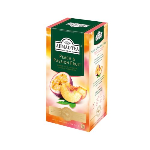 ЧАЙ AHMAD TEA  Персик-Маракуйя 25 пак.*1,5 гр. черный (12) ф/п (2251)