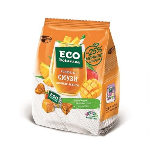 КОНДИТЕРКА ОБК Конфеты желейные NEO-BOTANICA СМУЗИ Ананас/Манго,150 гр. (10)