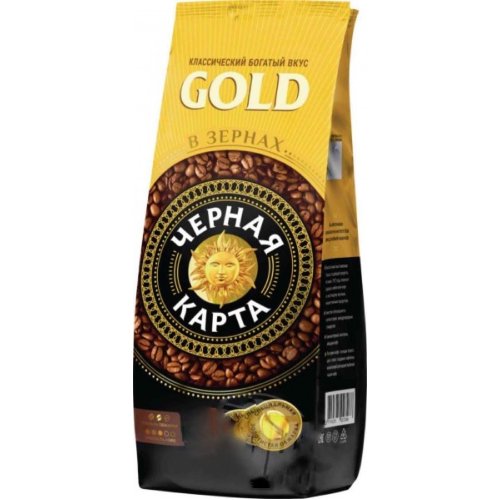 Кофе ШТРАУС Черная карта GOLD 1000 гр. зерно пакет (6)