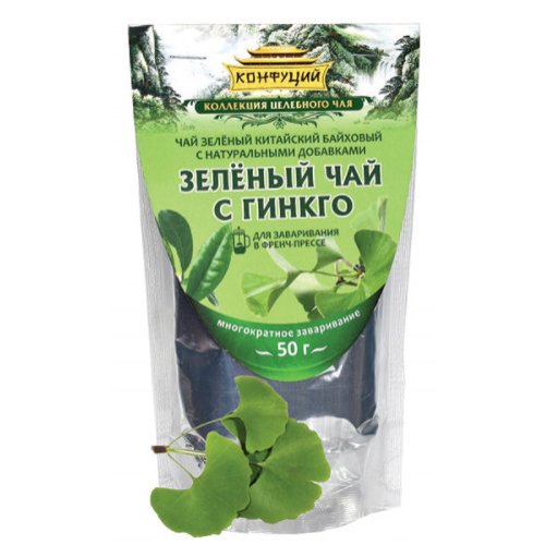ЧАЙ Конфуций Дойпаки Зеленый чай с Гинкго 50 гр. (20) м/у