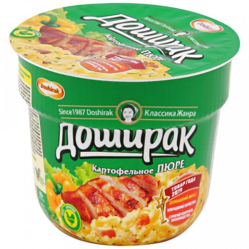 Доширак пюре картофельное со вкусом курицы 40 гр., стакан (24) (в пал.110) *