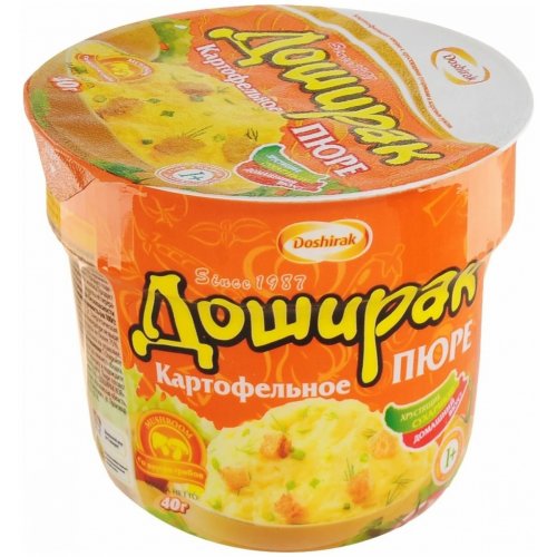 Доширак пюре картофельное со вкусом грибов 40 гр., стакан (24) (в пал.110)
