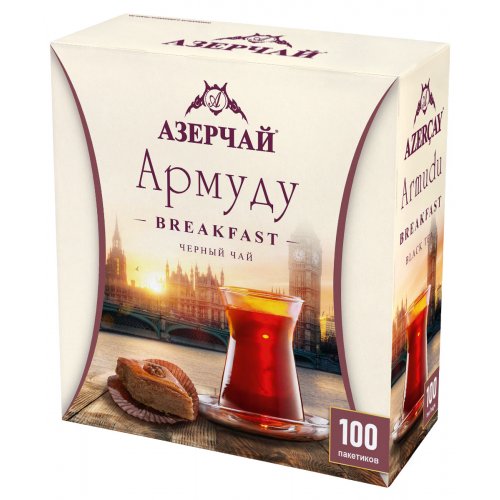 ЧАЙ Azercay tea Армуду Черный Breakfast 100 пак. х 1,6 гр. (12) (420534)