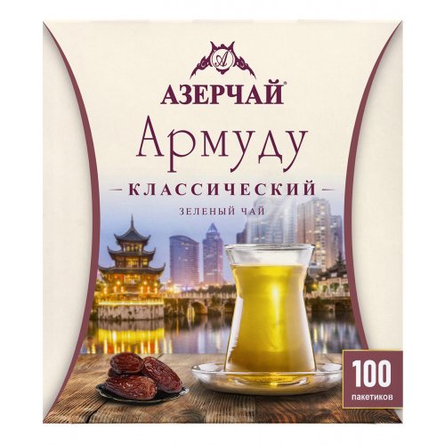 ЧАЙ Azercay tea Армуду Зеленый 100 пак. х 1,6 гр. (12) (420537)