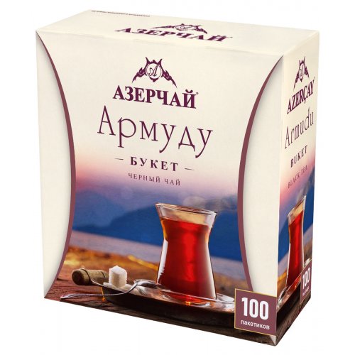 ЧАЙ Azercay tea Армуду Черный Букет 100 пак. х 1,6 гр. (12) (420533)