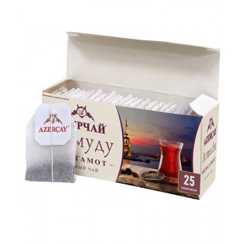 ЧАЙ Azercay tea Армуду Черный  Бергамот 25 пак. х 1,6 гр. (24) (420540)