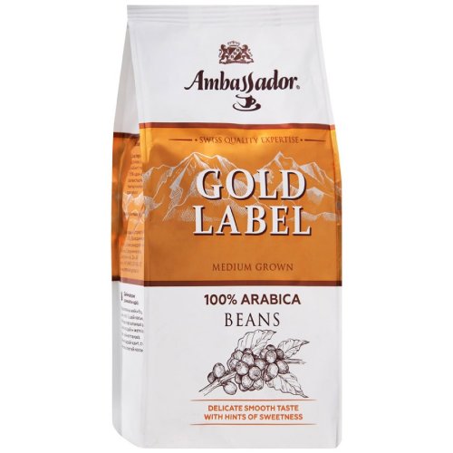 Кофе ШТРАУС Ambassador Gold Label 200 зерно пакет (6)