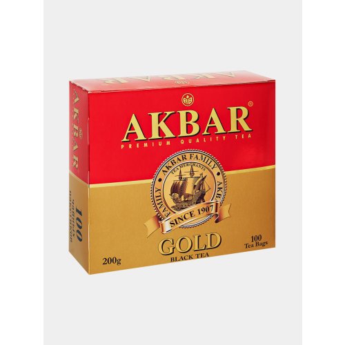 ЧАЙ АКБАР Золотой 100 пак.*2 гр. с/я без конвертов  (6) ЖЦ