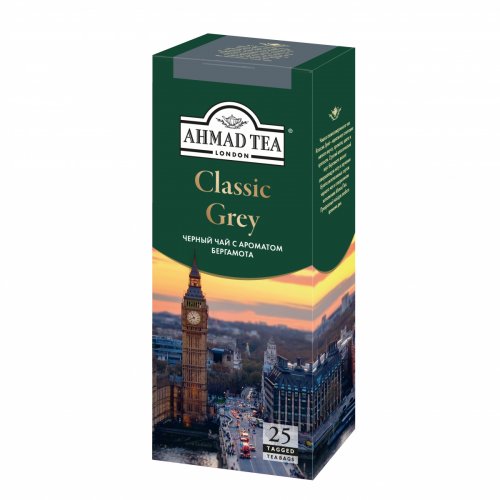 ЧАЙ AHMAD TEA Классик Грей с бергамотом  25 пак.*1,9 гр. (12) б/к  (2424)