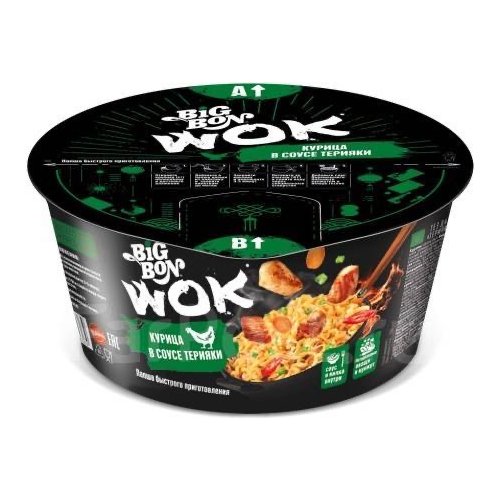 Биг Бон Лапша 85 гр. WOK Курица терияки, чашка (24) (в пал.40) *