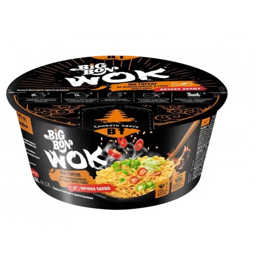 Биг Бон Лапша 85 гр. WOK Ми Горенг в соусе по-индонезийски, чашка (24) (в пал.40) *