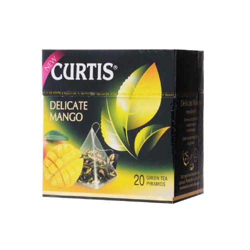 ЧАЙ CURTIS Пирамидки Delicate Mango 20 пак.*1,8 гр.зеленый (12) 102211 228 кор/пал.