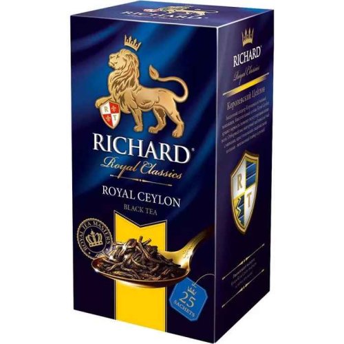 ЧАЙ RICHARD Пакетированный Royal Ceylon 25 пак.*2 гр.черный (12) 102178/ 168 кор/пал В