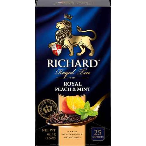 ЧАЙ RICHARD Пакетированный Royal  Peach & Mint 25 пак.*1,7 гр.черный (12) 102238 В