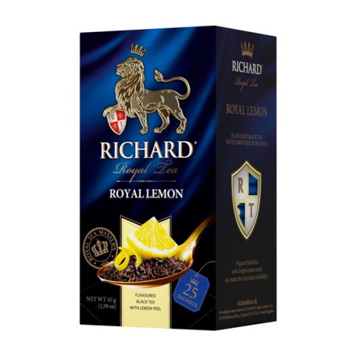ЧАЙ RICHARD Пакетированный Royal  Lemon 25 пак.*1,7 гр.черный (12) 102182 В