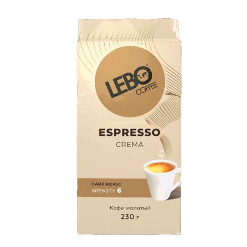 Кофе Лебо Espresso CREMA  230 гр. молотый брикет (6) ЖЦ