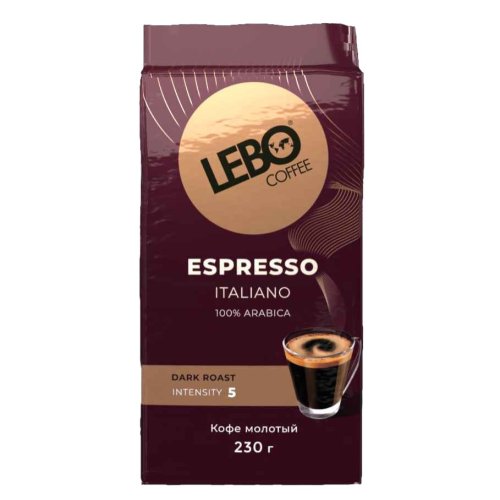 Кофе Лебо Espresso ITALIANO  230 гр. молотый брикет (6) ЖЦ