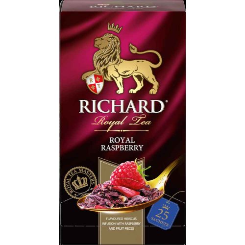 ЧАЙ RICHARD Пакетированный Royal  Rasberry 25 пак.*1,5 гр. гибискус (шиповник,яблоко,малина) (12) 10