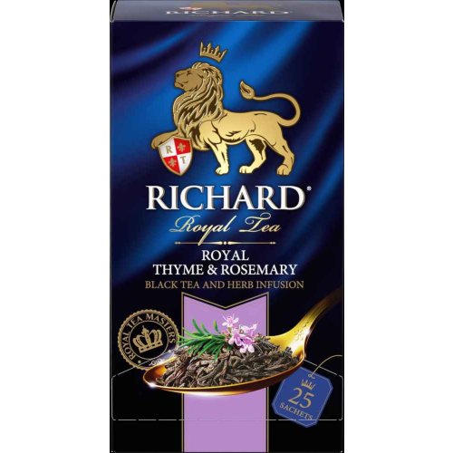 ЧАЙ RICHARD Пакетированный Королевский Чабрец и розмарин 25 пак.*2 гр. черный (12) 102236